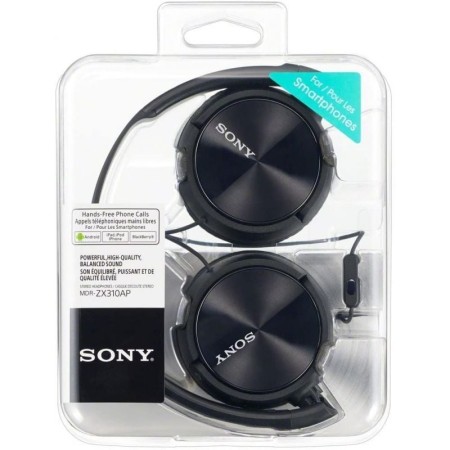 Auriculares sony mdrzx310apb diadema negro plegable - microfono