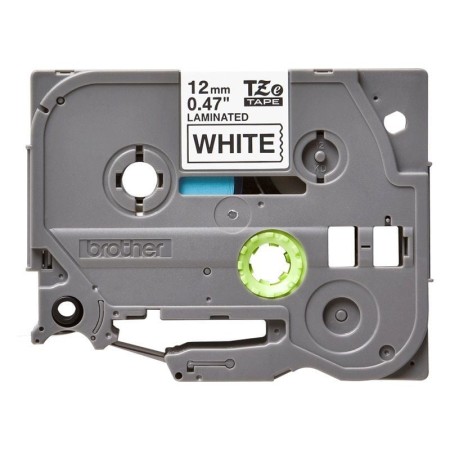 Cinta laminada brother tze231 12mm x 8m blanco - negro pt - 1000 - pt - 1005f - pt - 1010 - pt - 1090 - pt - 1280dt - pt - 1280v