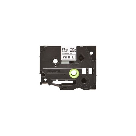 Cinta laminada brother tzefx251 texto negro sobre fondo blanco - 24mm ancho - 8m longitud