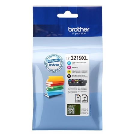 Pack cartuchos tinta brother lc3219xlval negro cian magenta amarillo 3000 paginas negro - 1500 paginas color