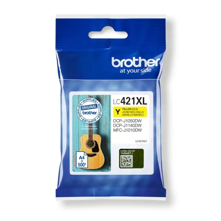 Cartucho de Tinta Original Brother LC421XL Alta Capacidad/ Amarillo
