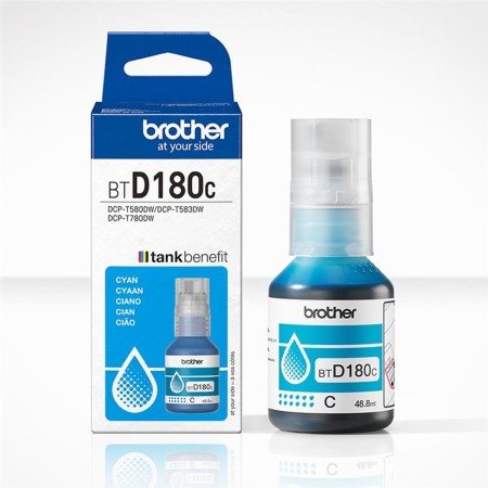 Botella tinta brother btd180c cian 5000 paginas