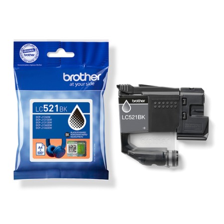 Cartucho de tinta brother negralc521bk 500 paginas