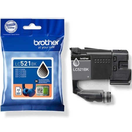 Cartucho de tinta brother negralc521bk 500 paginas