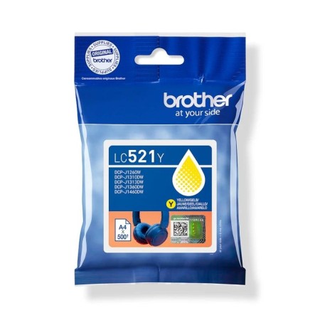 Cartucho de Tinta Original Brother LC521Y/ Amarillo