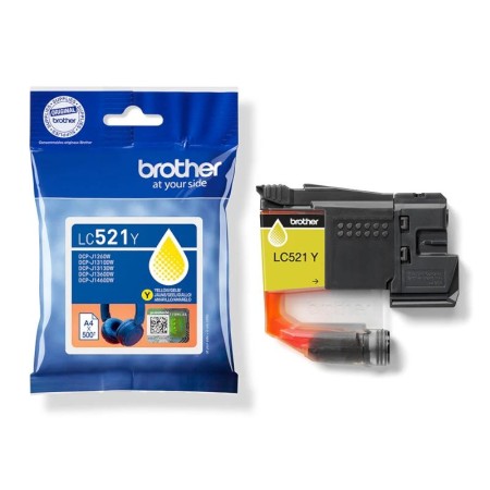 Cartucho de Tinta Original Brother LC521Y/ Amarillo