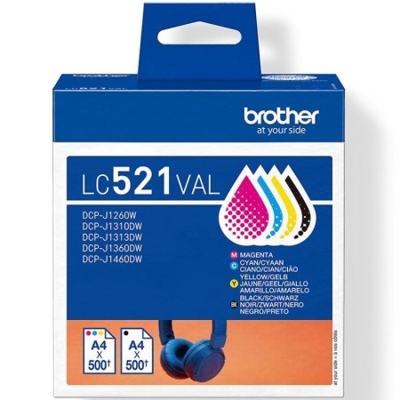 Multipack brother lc521val negro - cian - magenta - amarillo
