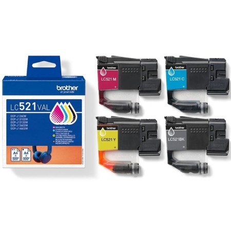 Multipack brother lc521val negro - cian - magenta - amarillo