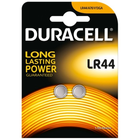 Pack de 2 Pilas de Botón Duracell LR44/ 1.5V/ Alcalinas