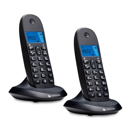 Telefono fijo inalambrico motorola c1002 cb negro
