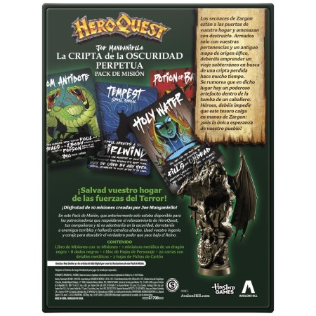 Expansion juego de mesa heroquest la cripta de la oscuridad perpetua
