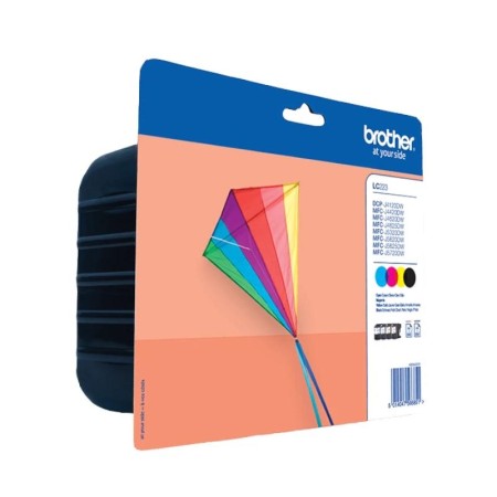 Pack cartuchos tinta brother lc223valbp negro cian magenta amarillo 550 paginas