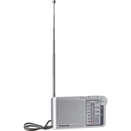 Radio Portátil Panasonic RF-P150D/ con Batería/ a Pilas/ Plateada