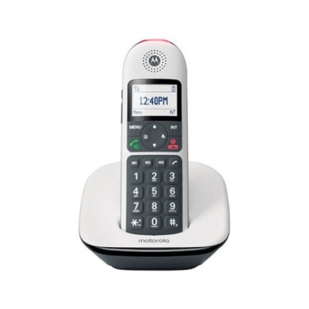 Telefono inalambrico dect digital motorola cd5001 blanco - pantalla retroiluminada - teclas grandes