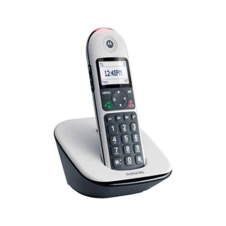 Telefono inalambrico dect digital motorola cd5001 blanco - pantalla retroiluminada - teclas grandes