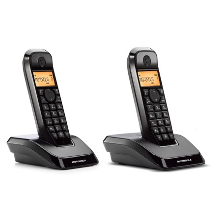 MOTOROLA S1202 Telefono DECT DUO Negro