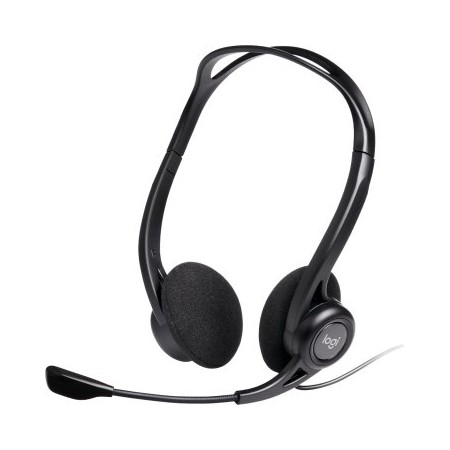 Auriculares Logitech Headset PC 960/ con Micrófono/ USB/ Negros