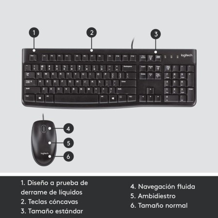 Teclado y Ratón Logitech Desktop MK120