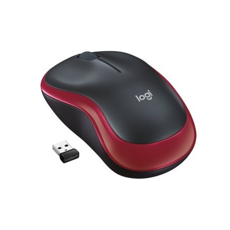 Ratón Inalámbrico Logitech M185/ Hasta 1000 DPI/ Rojo