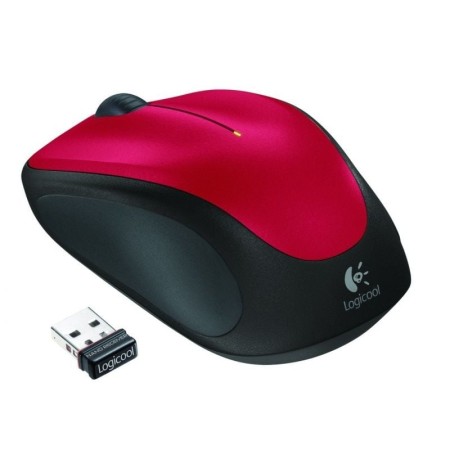 Mouse raton logitech m235 optico wireless inalambrico rojo