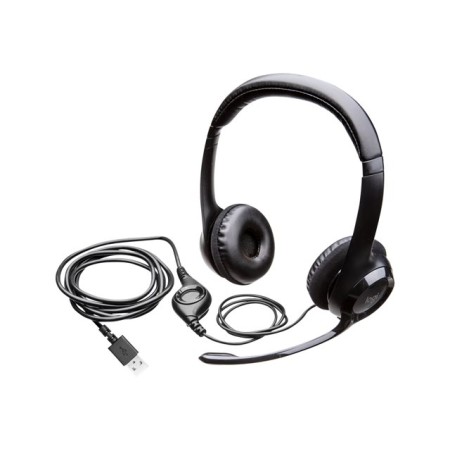 Logitech Auricular+Mic H390 USB Negro