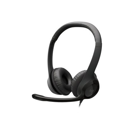 Logitech Auricular+Mic H390 USB Negro
