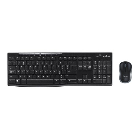 Teclado + mouse logitech mk270 optico wireless inalambrico usb 2.0 negro