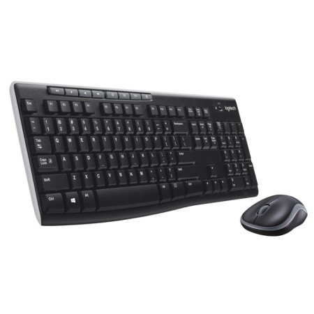 Teclado + mouse logitech mk270 optico wireless inalambrico usb 2.0 negro