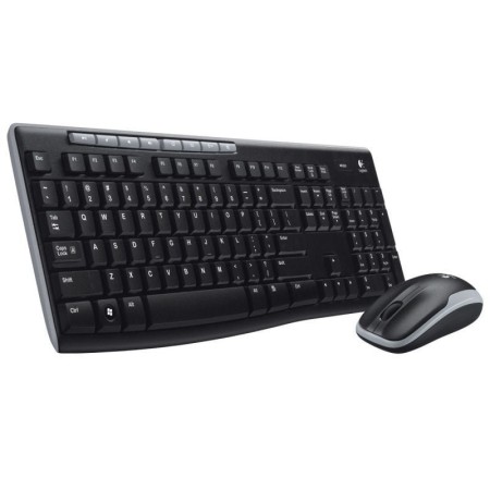 Teclado + mouse logitech mk270 optico wireless inalambrico usb 2.0 negro