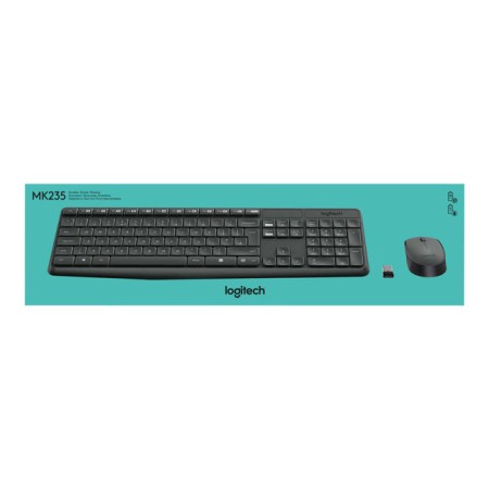 Teclado + mouse logitech mk235 wireless inalambrico frances