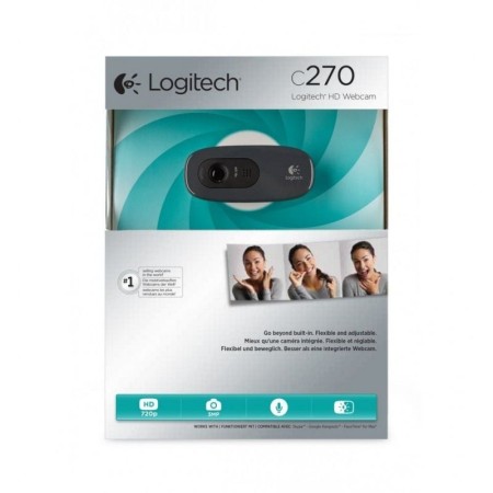 Logitech C270 WebCam HD 720p 3Mpx USB Negra