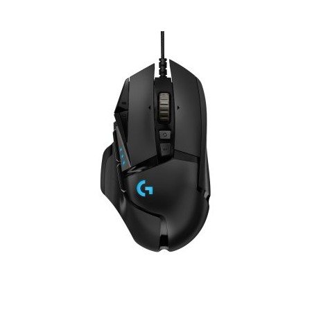 Ratón Gaming Logitech G502 Hero/ Hasta 25600 DPI/ Negro