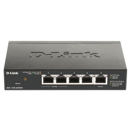 Switch Gestionable D-Link DGS-1100-05PDV2 5 Puertos/ RJ-45 10/100/1000 PoE