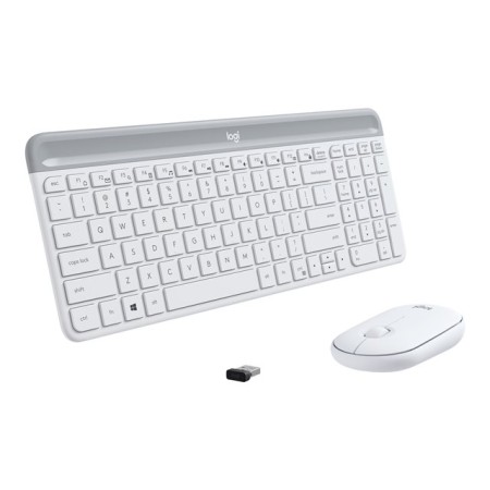 Teclado + mouse logitech mk470 wireless inalambrico blanco