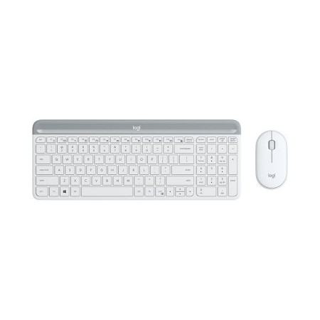 Teclado + mouse logitech mk470 wireless inalambrico blanco