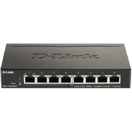 Switch D-Link DGS-1100-08PV2 8 Puertos/ RJ-45 10/100/1000 PoE