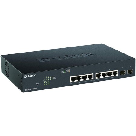 Switch D-Link DGS-1100-10MPV2 10 Puertos/ RJ-45 Gigabit 10/100/1000 PoE/ SFP