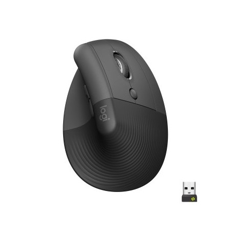 Ratón Vertical Inalámbrico Logitech Lift Vertical Ergonomic Mouse/ Hasta 4000 DPI/ Grafito