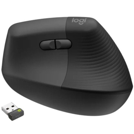Ratón Vertical Inalámbrico Logitech Lift Vertical Ergonomic Mouse Business/ Hasta 4000 DPI/ Grafito