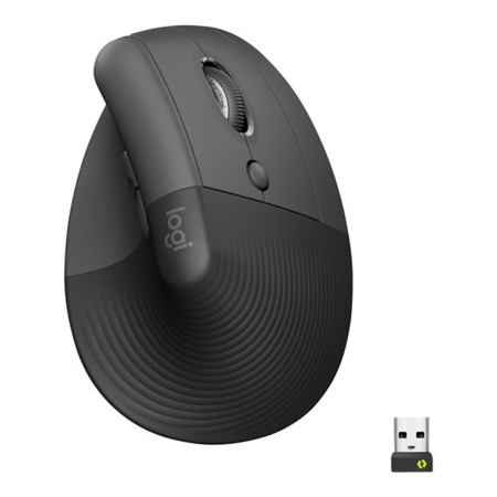Ratón Vertical Inalámbrico Logitech Lift Vertical Ergonomic Mouse Business/ Hasta 4000 DPI/ Grafito
