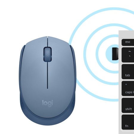 Ratón Inalámbrico Logitech M171/ Hasta 1000 DPI/ Gris Azulado