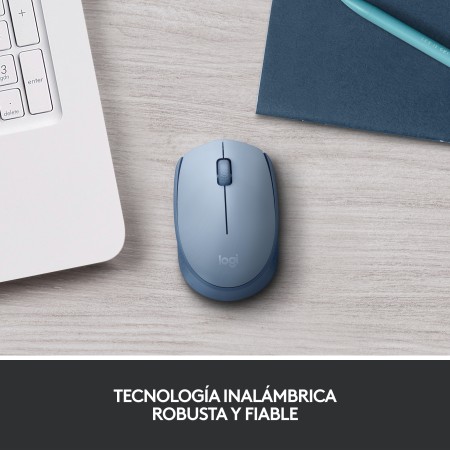 Ratón Inalámbrico Logitech M171/ Hasta 1000 DPI/ Gris Azulado