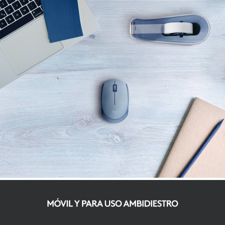 Ratón Inalámbrico Logitech M171/ Hasta 1000 DPI/ Gris Azulado