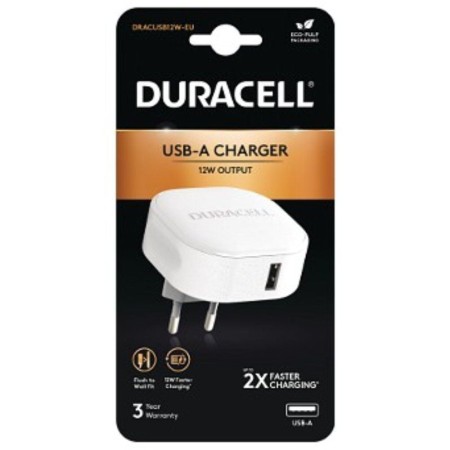 Cargador de Pared Duracell DRACUSB12W-EU/ 1xUSB/ 2.4A