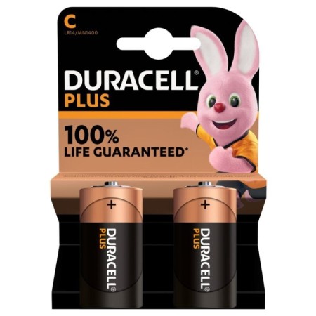 Pack de 2 Pilas C Duracell  LR14/ 1.5V/ Alcalinas