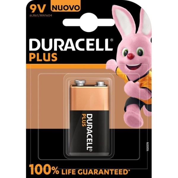 Pila Duracell Plus MN1604/ 9V/ Alcalina