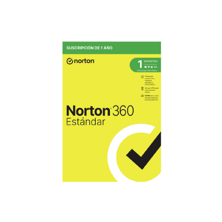 Antivirus norton 360 standard 10gb español 1 usuario 1 dispositivo 1 año esd electronica drmkey gum
