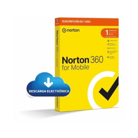 Antivirus norton 360 mobile español 1 usuario 1 dispositivo 1 año esd electronica rsp drmkey gum ftp