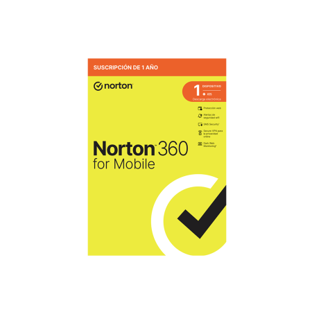 Antivirus norton 360 mobile español 1 usuario 1 dispositivo 1 año esd electronica rsp drmkey gum ftp