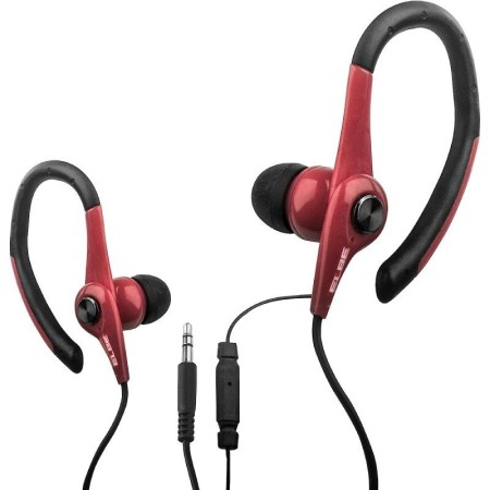 Auriculares Deportivos Elbe AU-107-MIC/ con Micrófono/ Jack 3.5/ Rojos y Negros